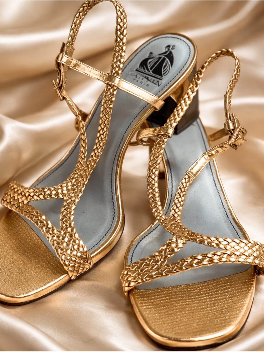 Lanvin paris gold braided‎ sandals - accepts offers